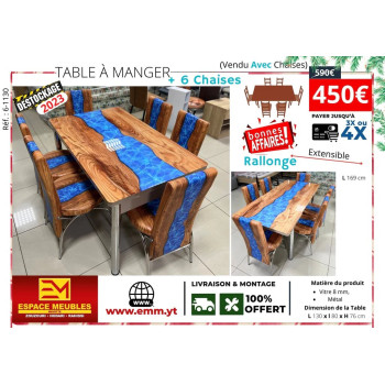 Table à manger + 6 chaıses °6-1130